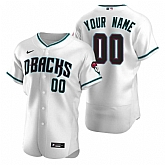 Arizona Diamondbacks Customized Nike White Teal Stitched MLB Flex Base Jersey,baseball caps,new era cap wholesale,wholesale hats